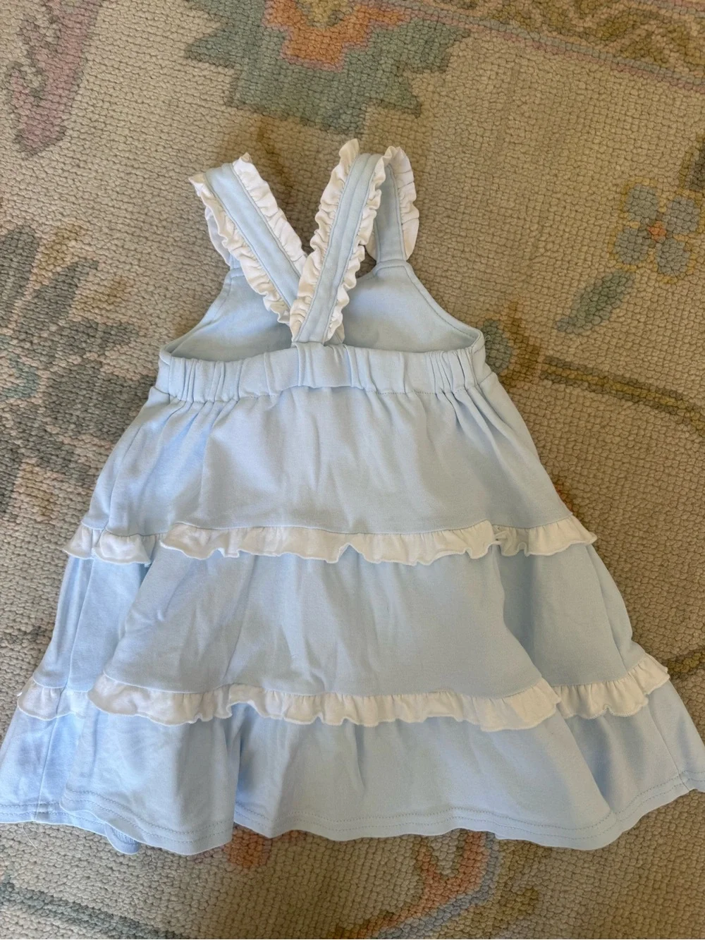 Classic Whimsy Light Blue Ruffle Tiered 2T Dress